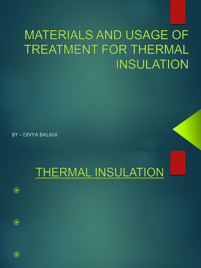 Thermal Insulation Techniques and Materials | PDF | Building Insulation ...