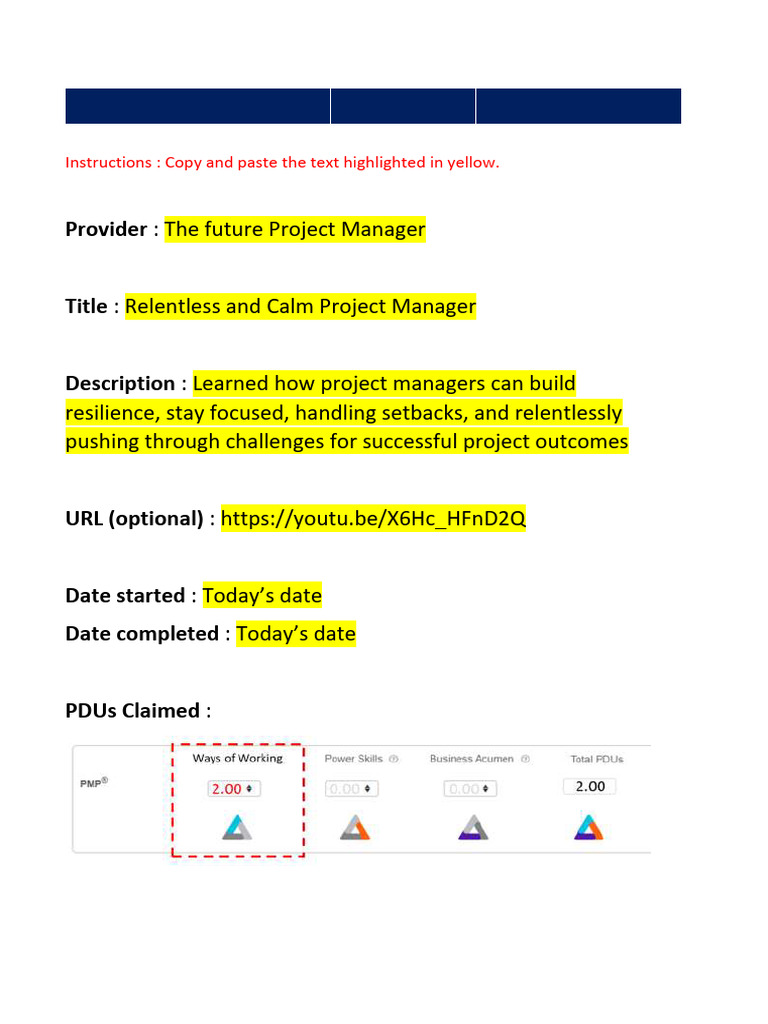 2.00+PDUS Relentless+and+clam+Project+Manager | PDF