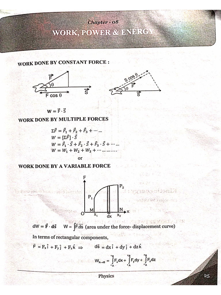 Work Energy and Power P1 | PDF
