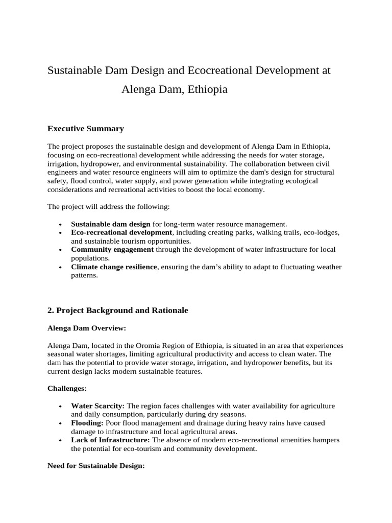 Sustainable Dam Design and Ecocreational Development at | PDF | Dam ...