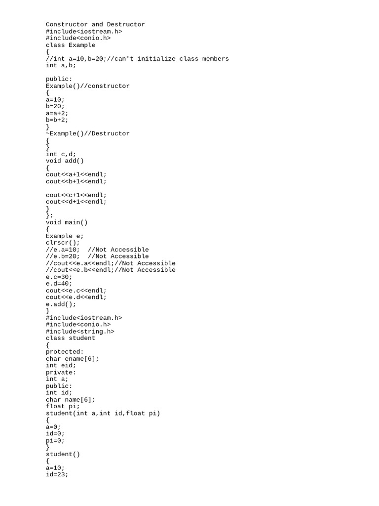 constructor and destructor | PDF