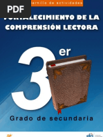 Fortalecimiento de la comprensión lectora 3 Grado Secundaria