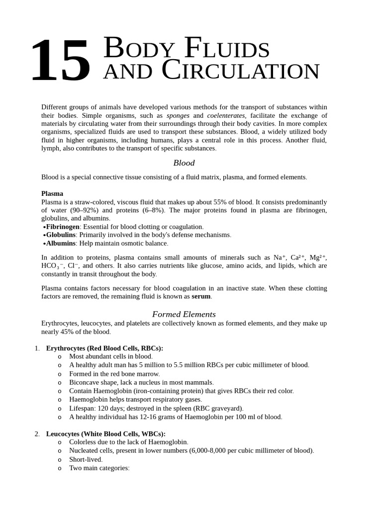 Body fluids | PDF