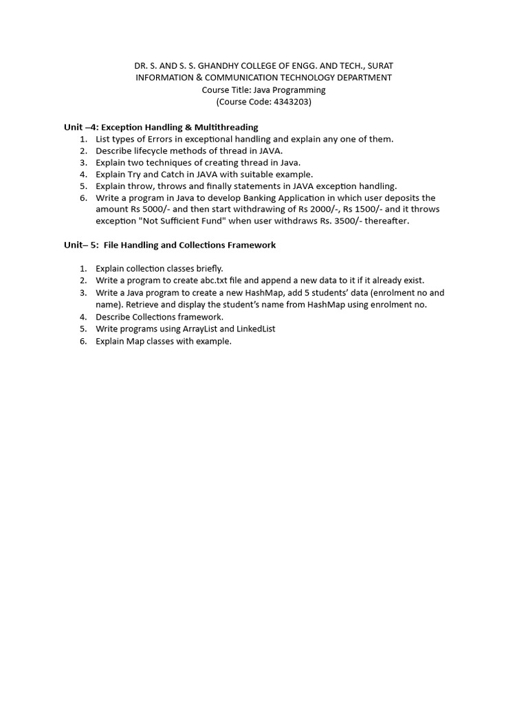 Java Programming Course Overview | PDF