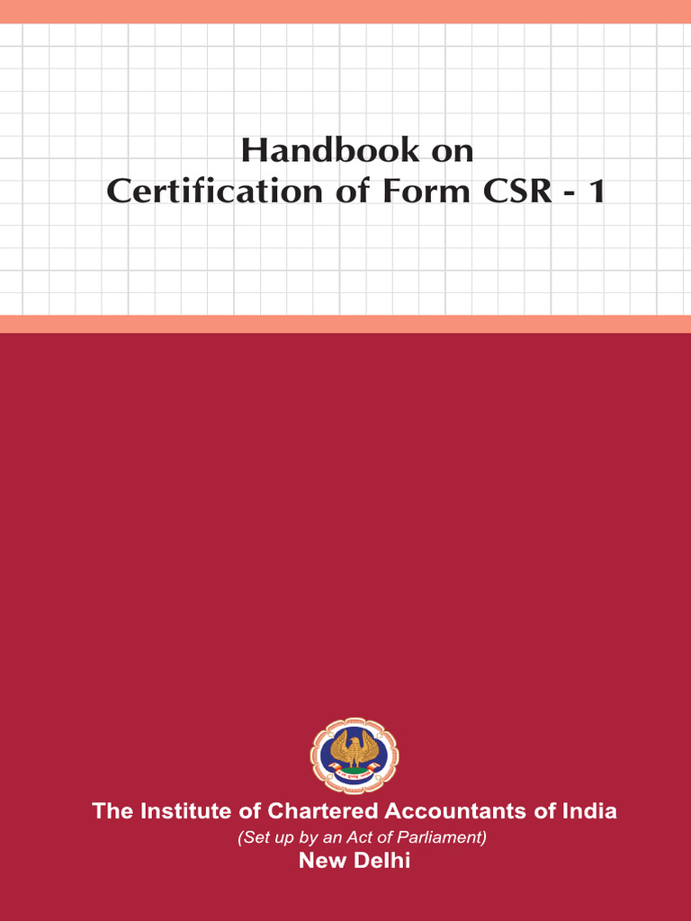 CSR-1 Certification Handbook Guide | PDF | Corporate Social ...