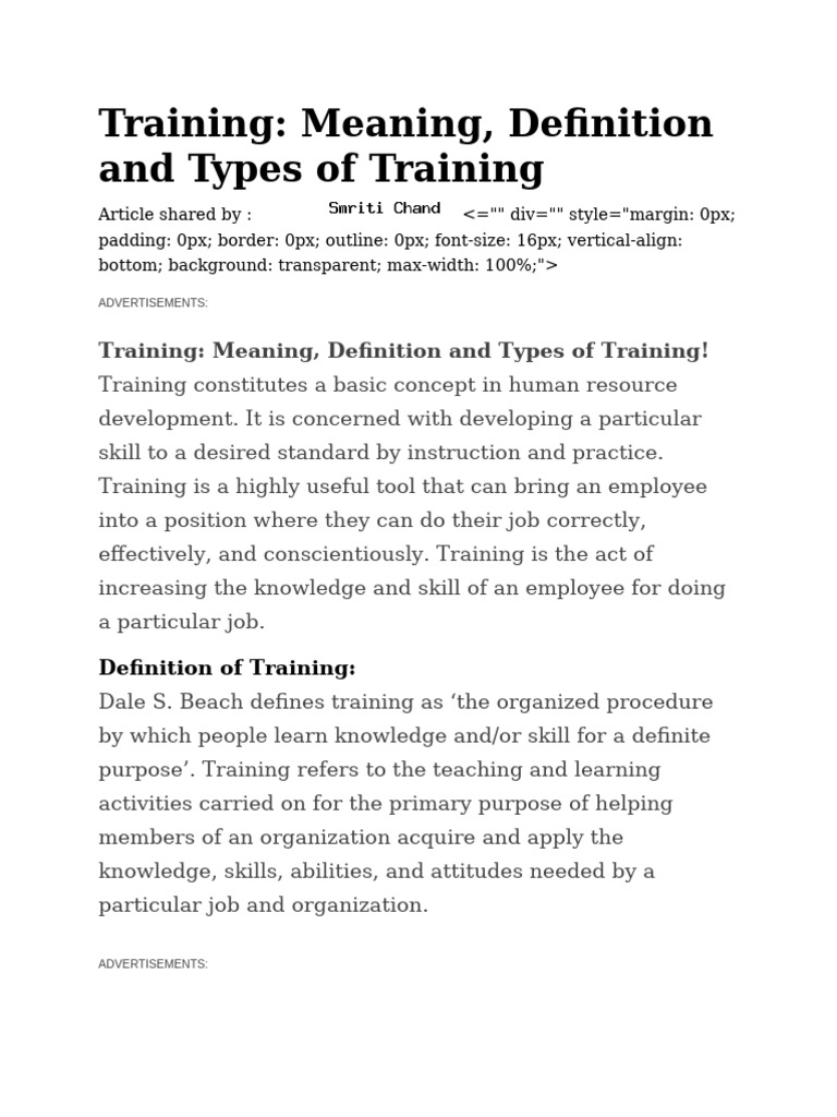 Overview of Job Training Types | PDF | Knowledge | Apprenticeship