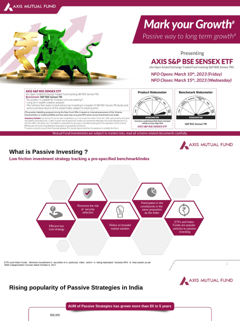 20230118006-AXIS S AND P BSE SENSEX ETF NFO-PPT V10 | PDF | Exchange ...
