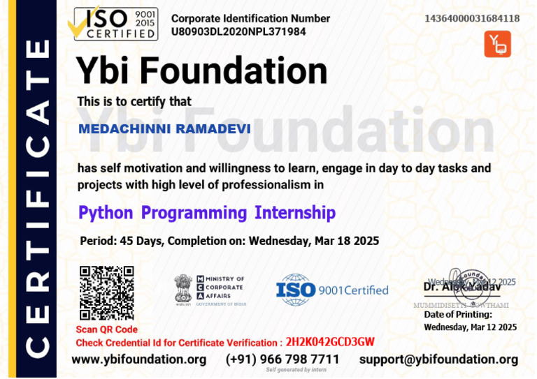 Python Programming Internship (1 Month) 2 | PDF