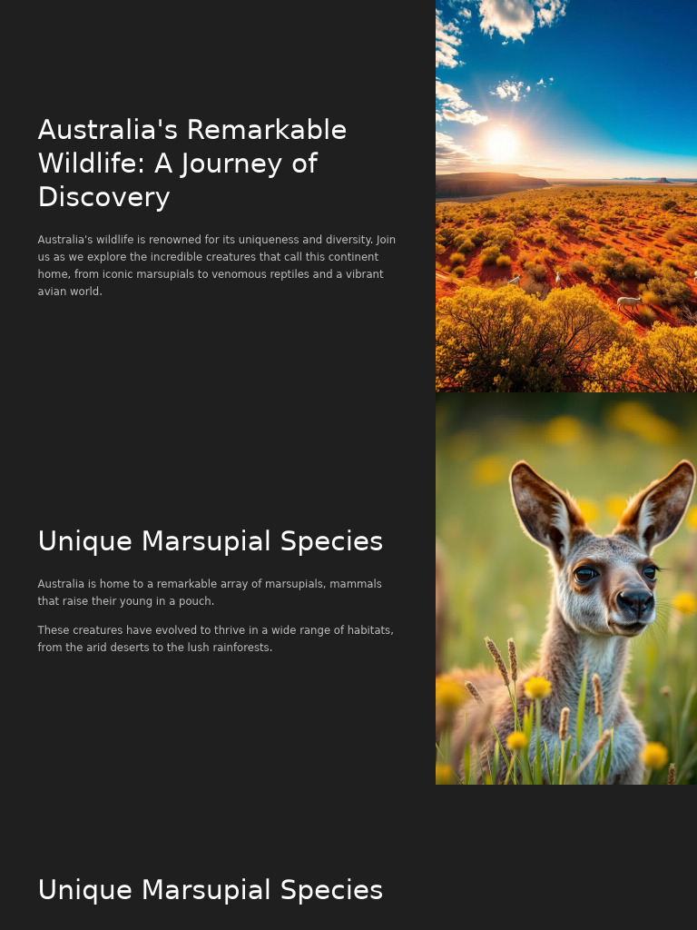 Australias Remarkable Wildlife A Journey of Discovery | PDF ...
