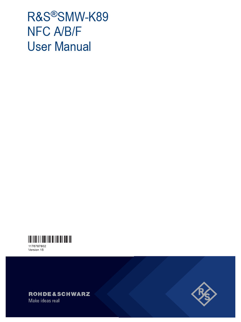 SMW NFC A B F Usermanual en 15 | PDF | Modulation | Information And ...