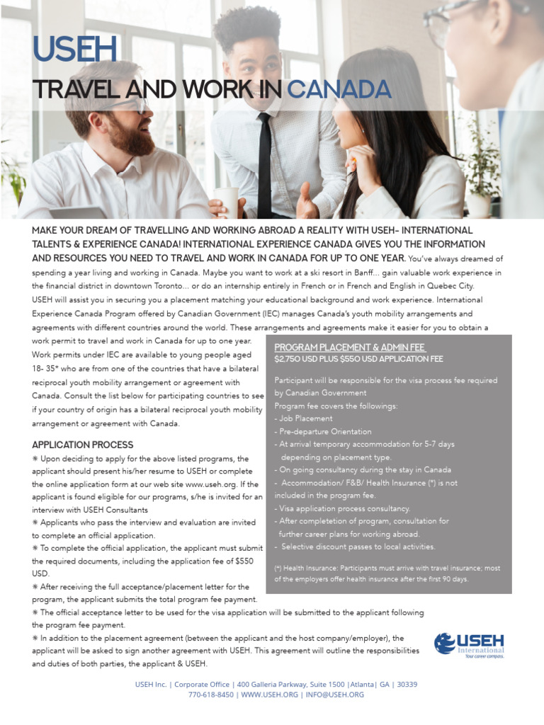 USEH Canada Traineeship 2023 | PDF | Employment | Labor