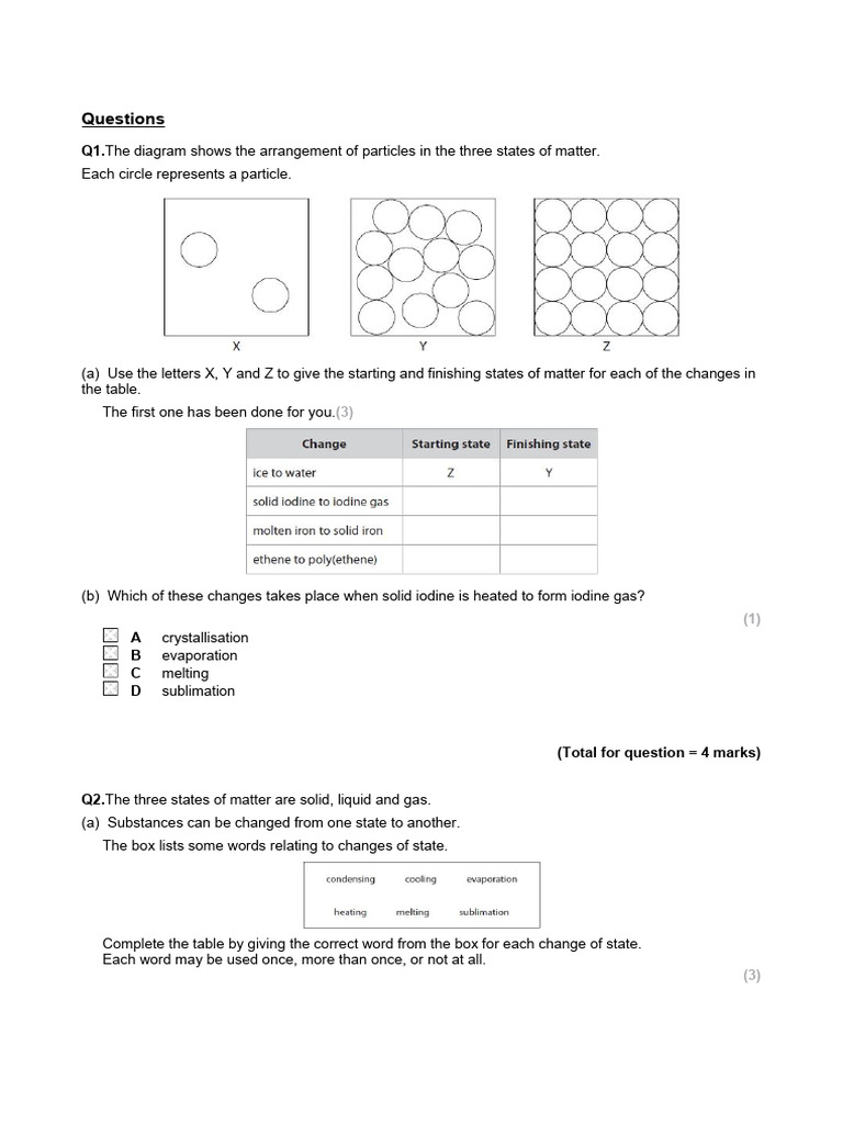 Understanding States of Matter and Changes | PDF | Atoms | Matter