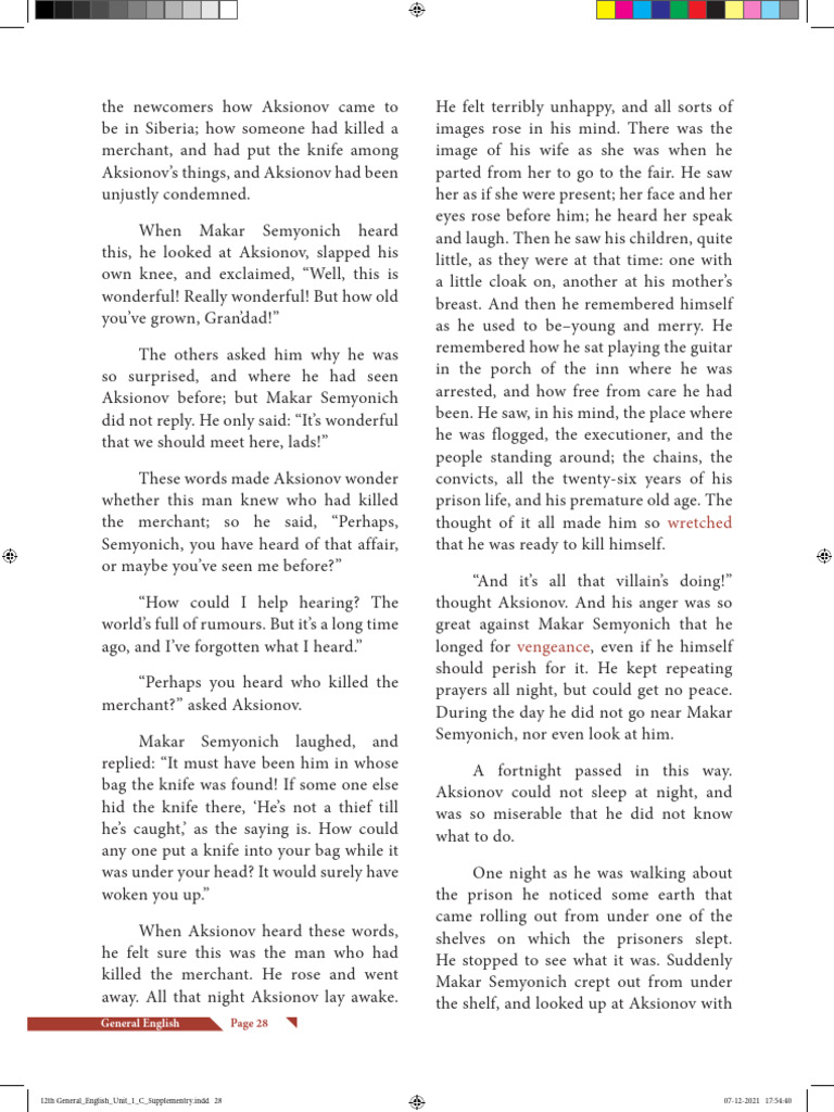Aksionov's Prison Encounter and Regrets | PDF