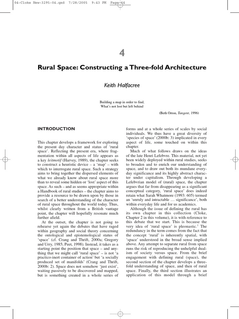 Understanding Rural Space Today | PDF | Space | Concept