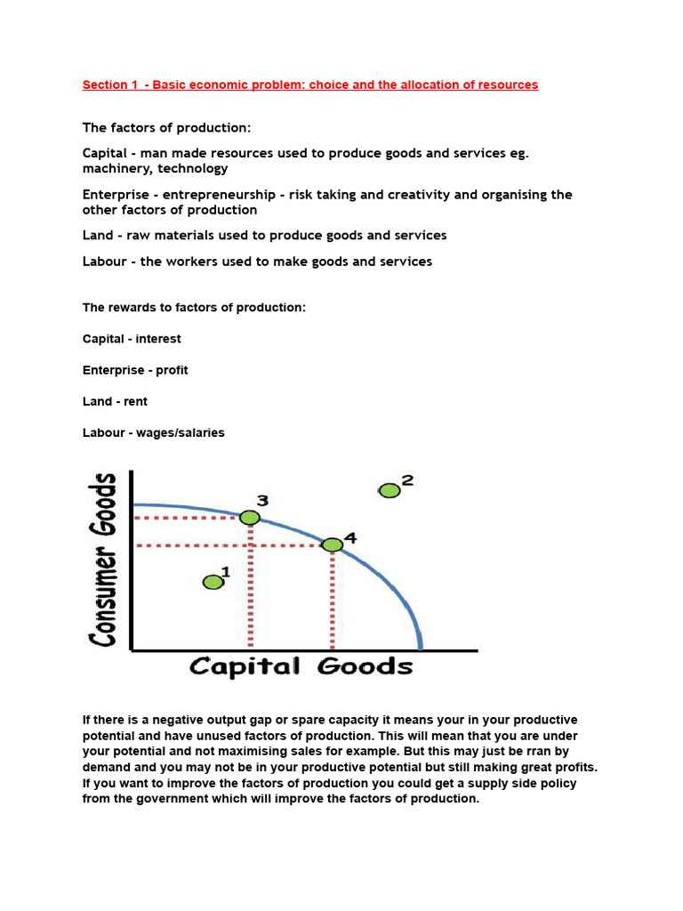 economics Revision notes and practice questions | PDF