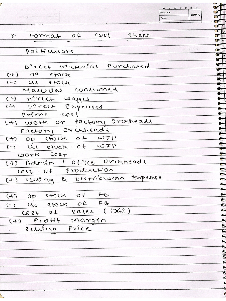Costing Notes | PDF