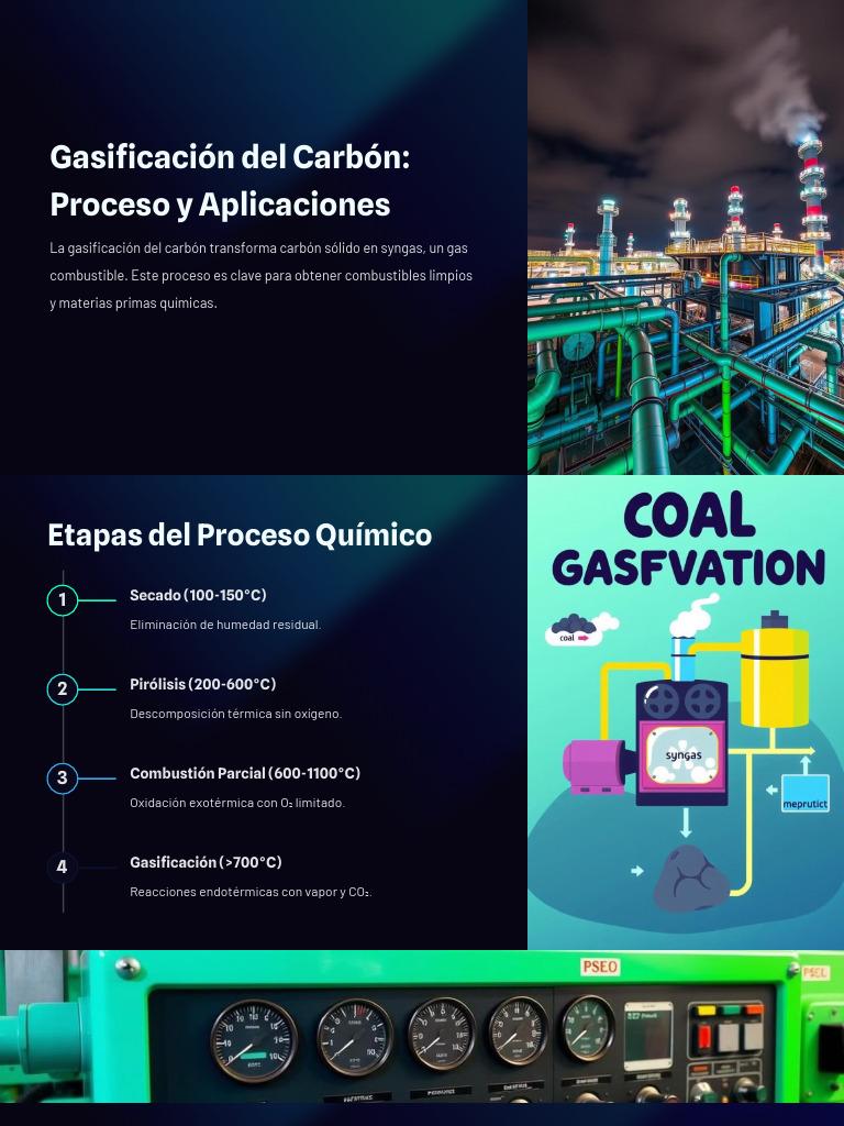 Gasificación del Carbón: Proceso y Usos | PDF
