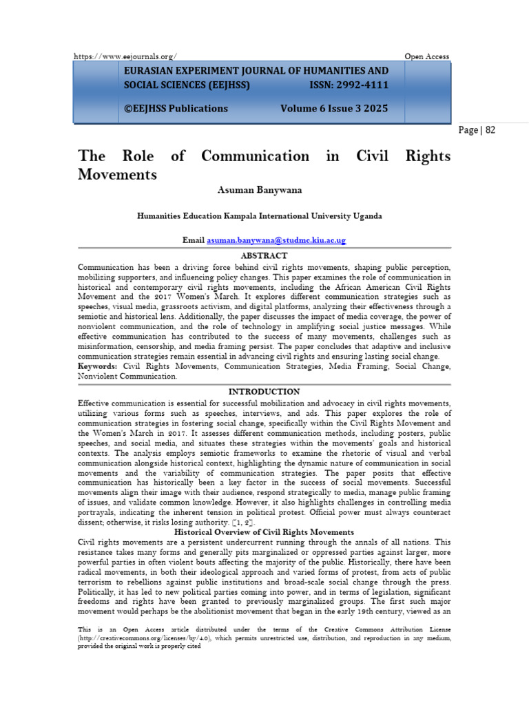 Communication's Impact on Civil Rights | PDF | Intersectionality | Activism