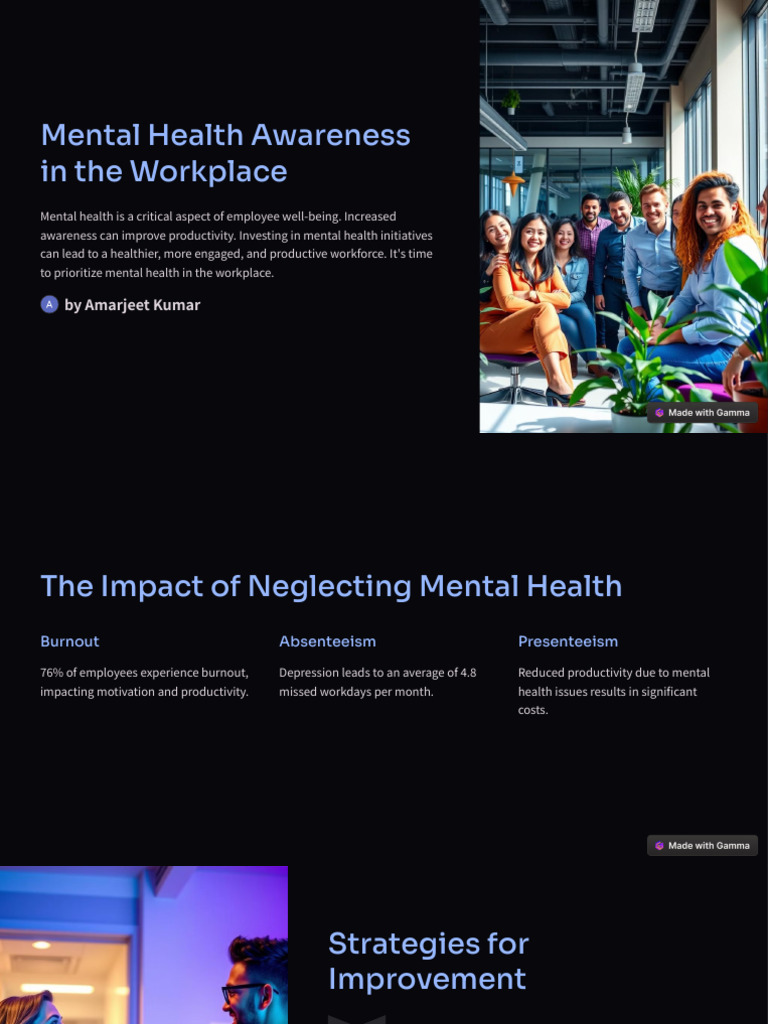 Workplace Mental Health Strategies | PDF