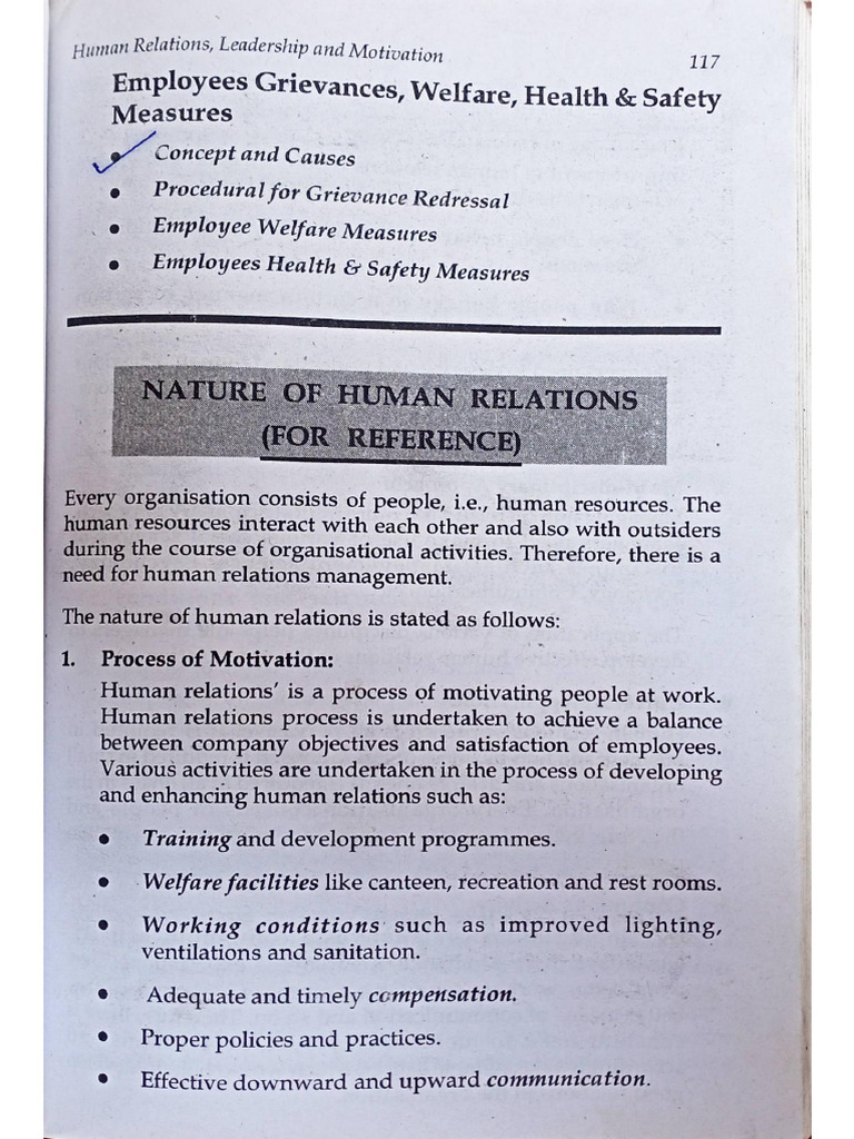 Commerce VI - 3. Human Relations, Leadership and Motivation | PDF