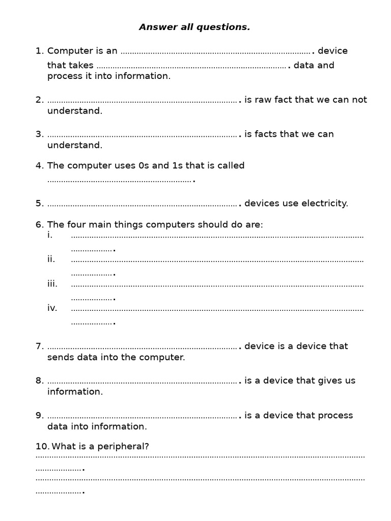 Computer Basics: Data and Hardware Explained | PDF | Computer Hardware ...