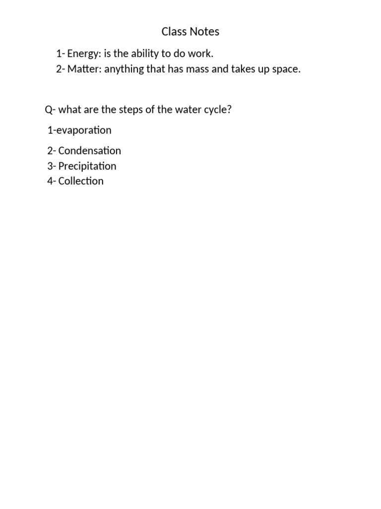 Class Notes | PDF