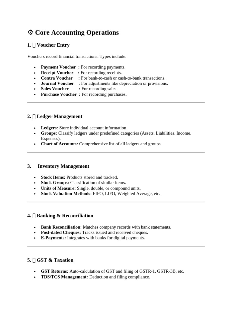 Core Accounting Operations Guide | PDF