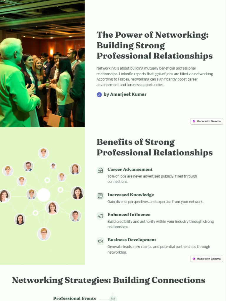 Networking Strategies for Career Growth | PDF
