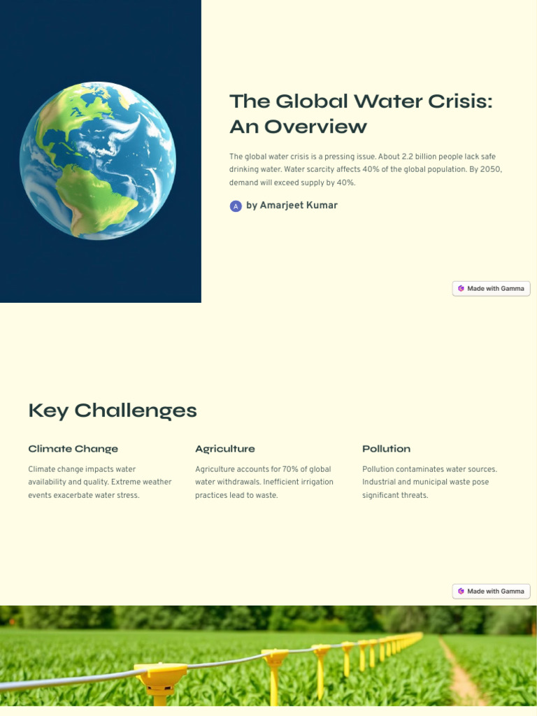 Global Water Crisis Overview and Solutions | PDF