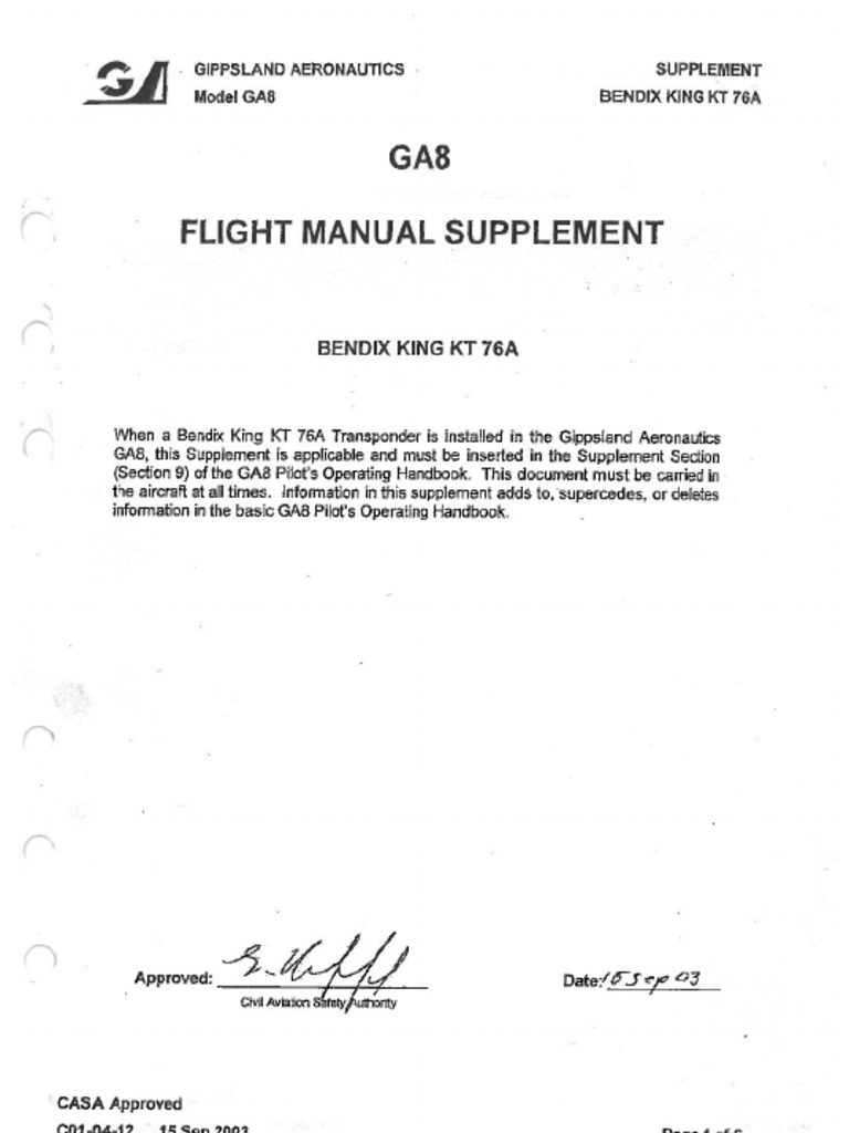 C01-04-12 - Bendix King KT-76A Transponder | PDF