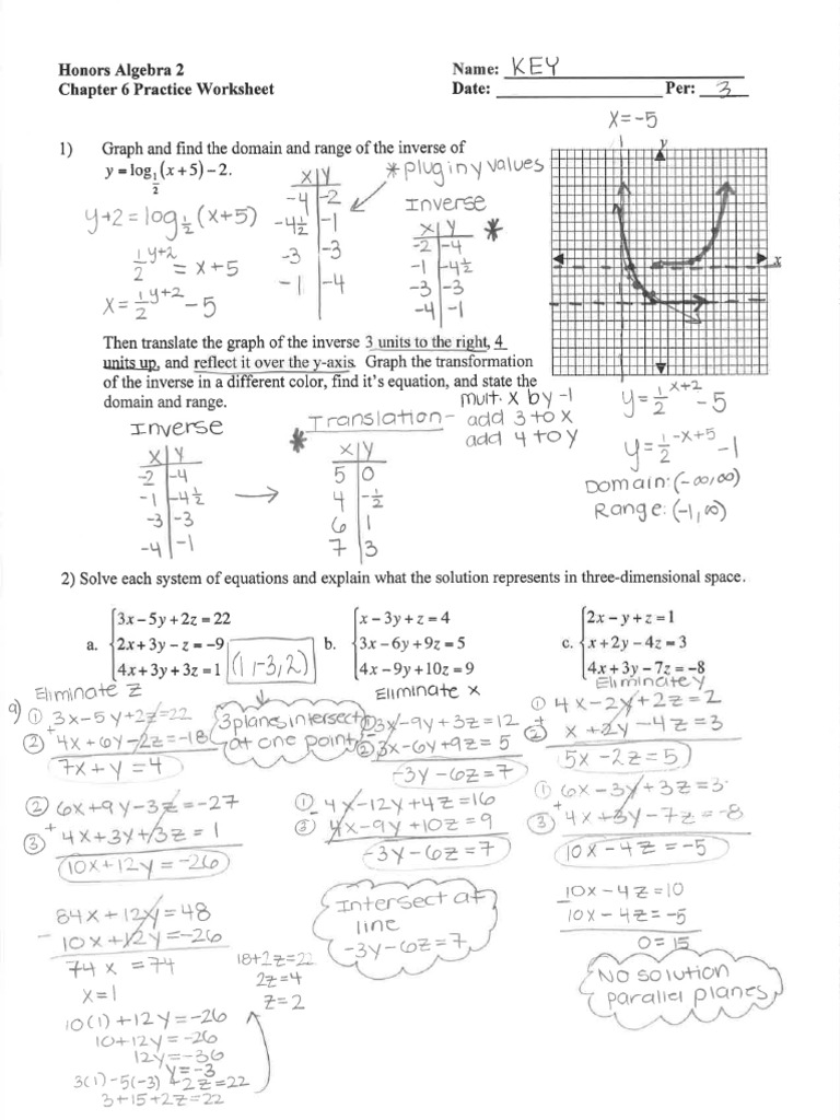 Ch. 6 Review WS - Solutions | PDF