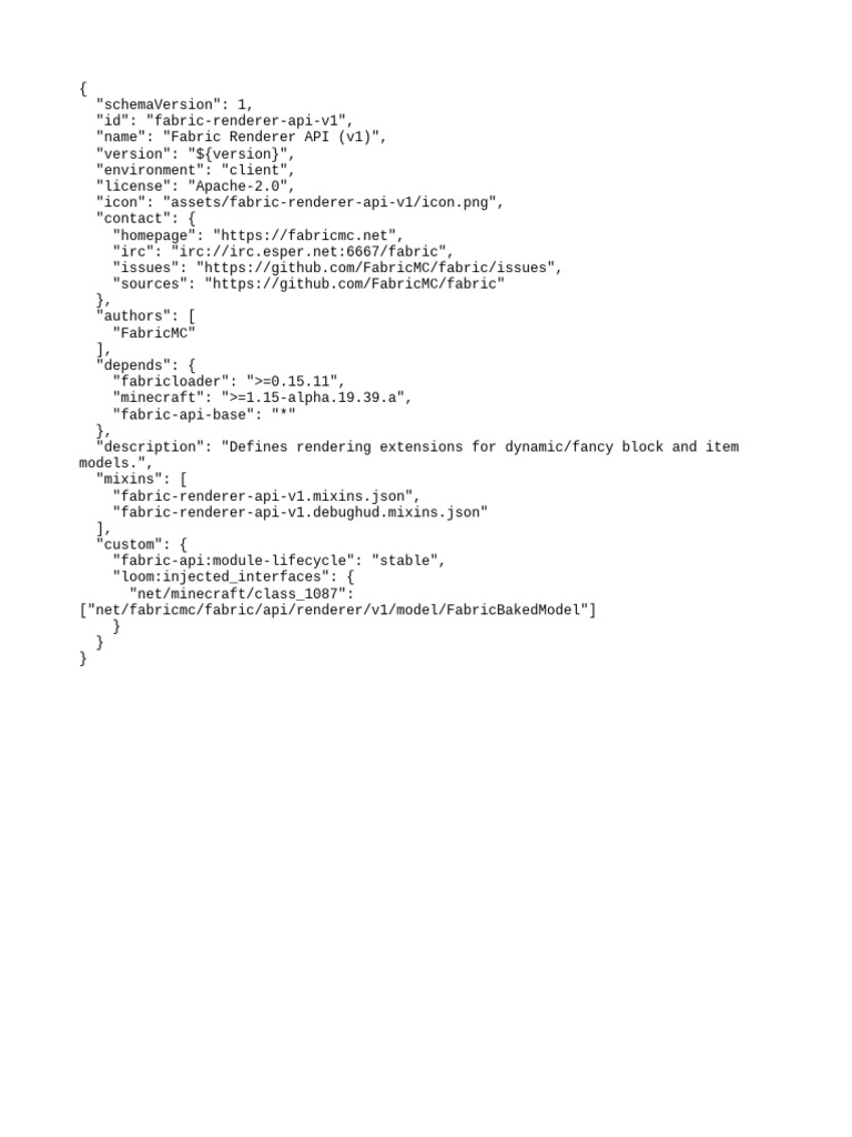 Fabric Renderer API v1 Overview | PDF