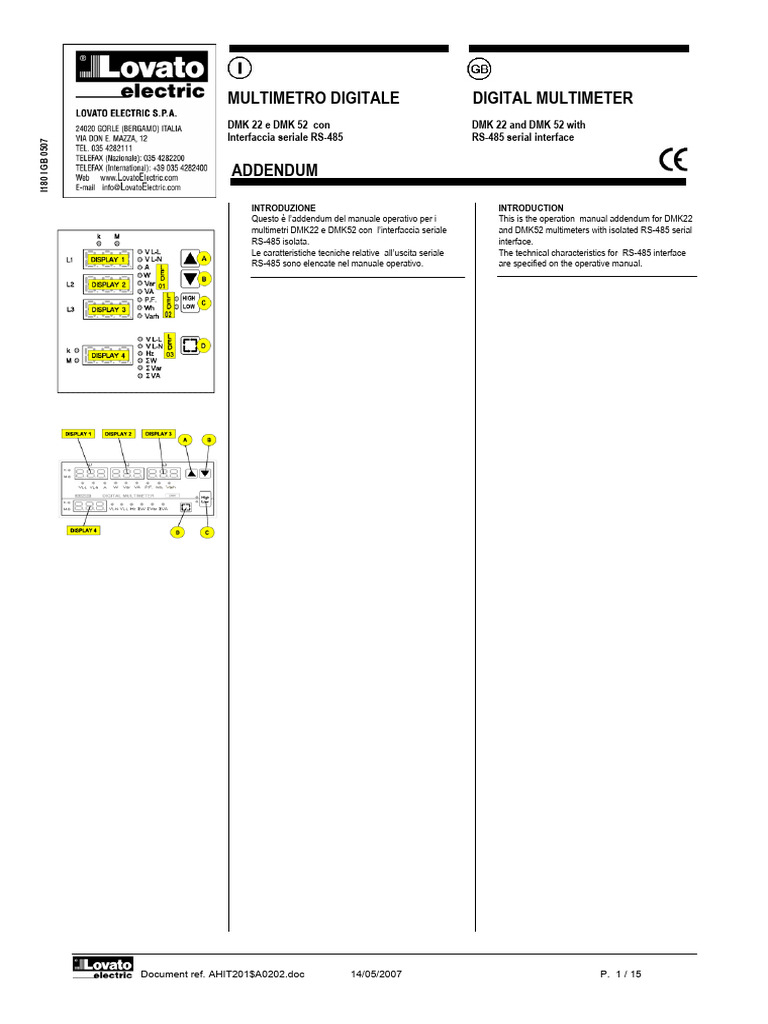 DMK 22 Modbus | PDF