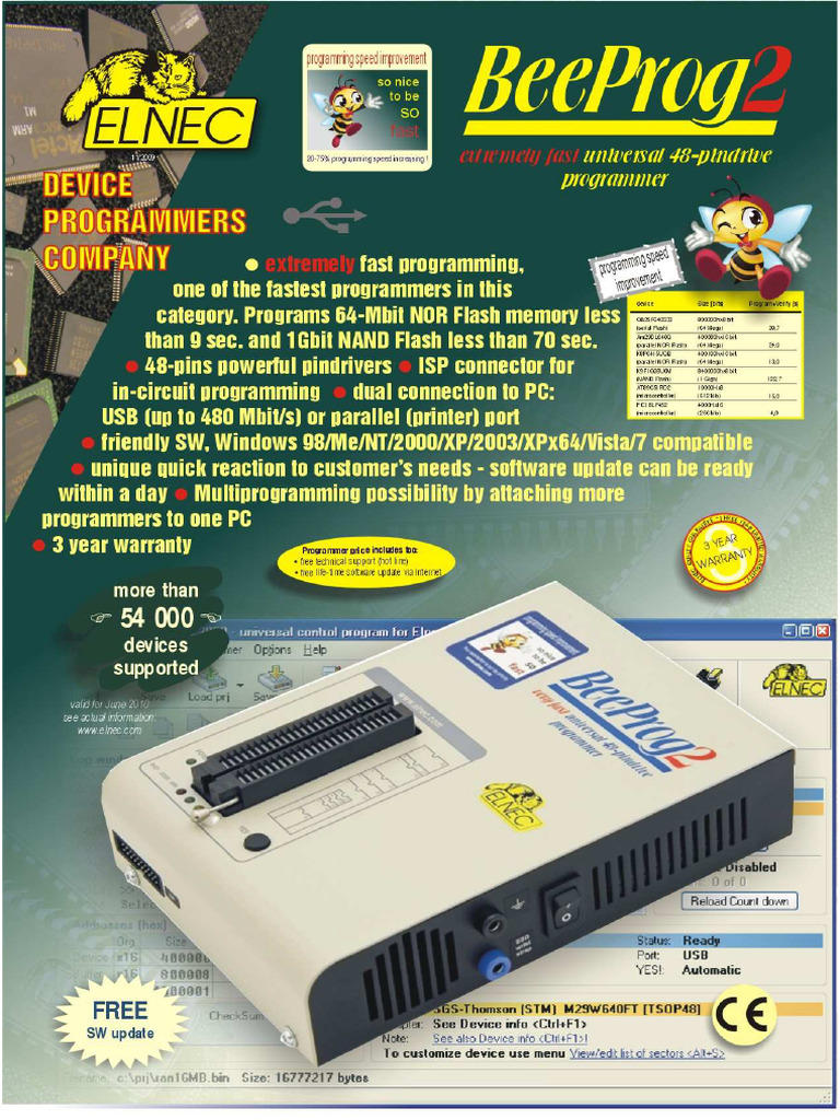 BeeProg2 Universal Programmer Overview | PDF | Microcontroller | Flash ...