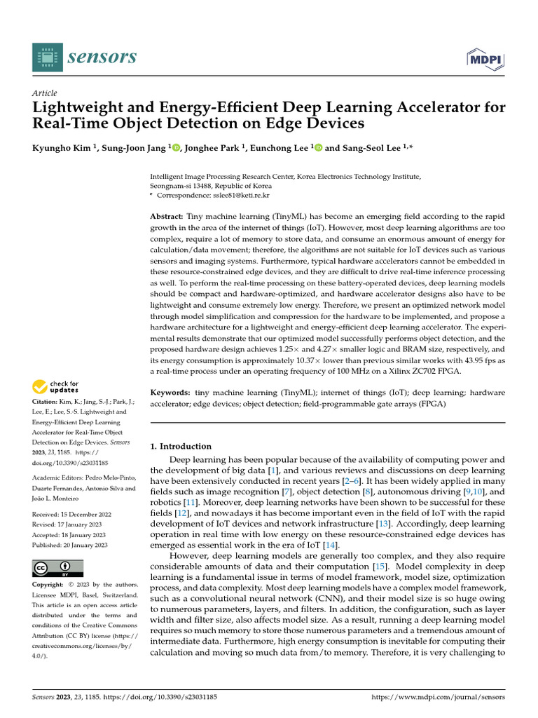 Sensors 23 01185 | PDF | Deep Learning | Internet Of Things