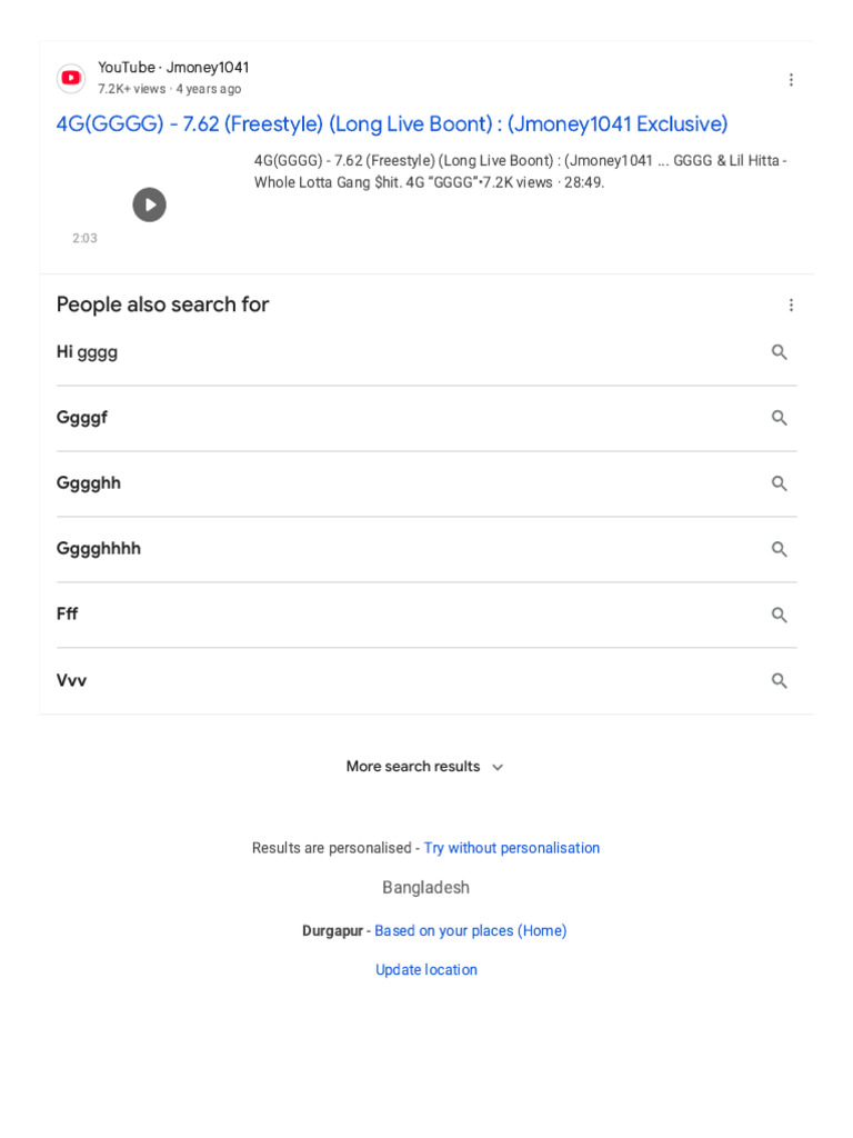 Personalized Search Results Analysis | PDF