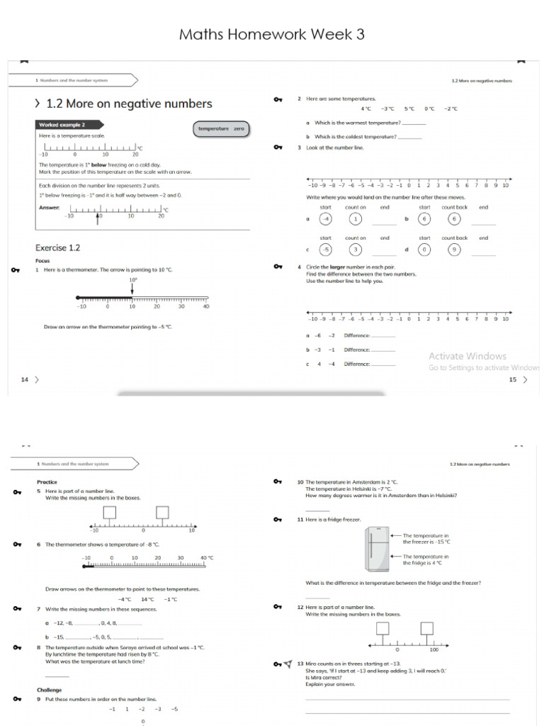 Maths Homework Week 3 | PDF