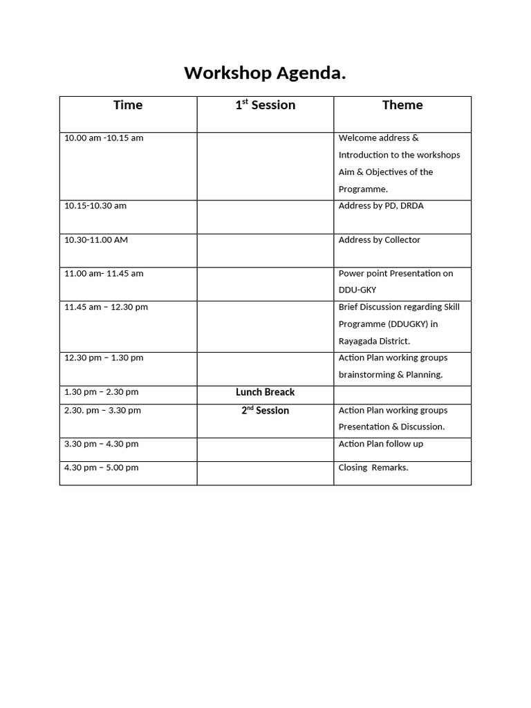 28th Workshop Agenda | PDF