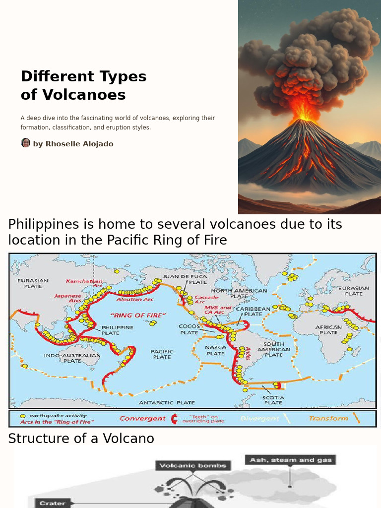 Volcanoes Structure Types and Eruptions | PDF | Volcano | Types Of ...