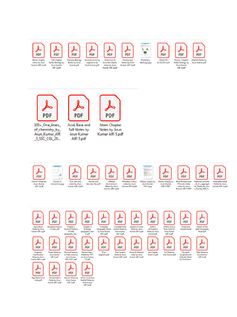 ARUN NOTES SUMMARY | PDF