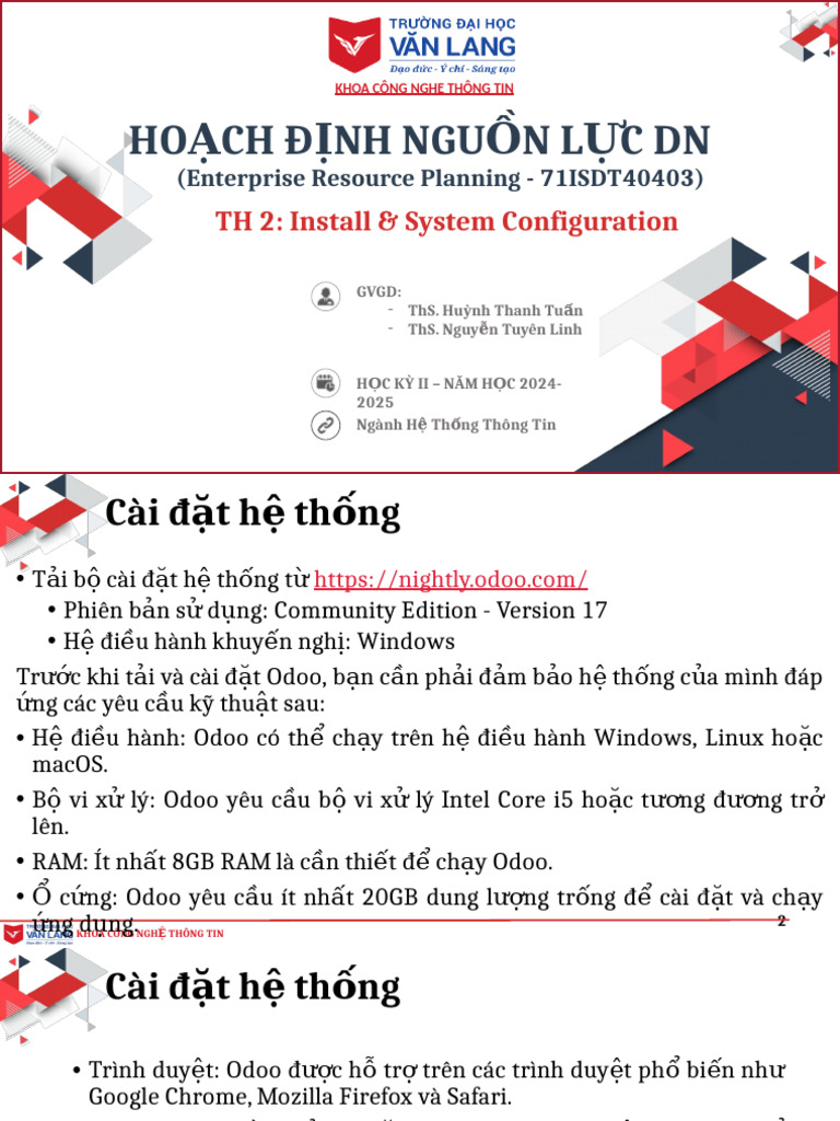 TH1 - System Configuration - Update | PDF