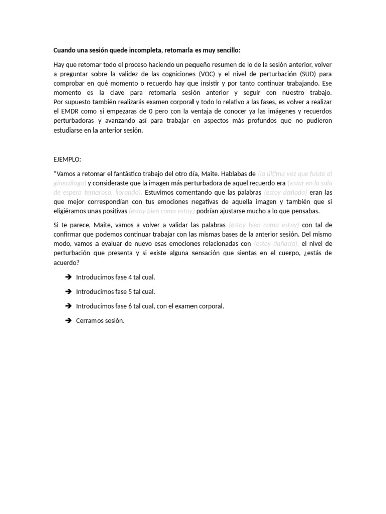 C. Retomar Sesiones Incompletas | PDF