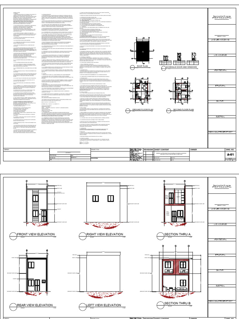 Building Construction Specifications | PDF | Wall | Door