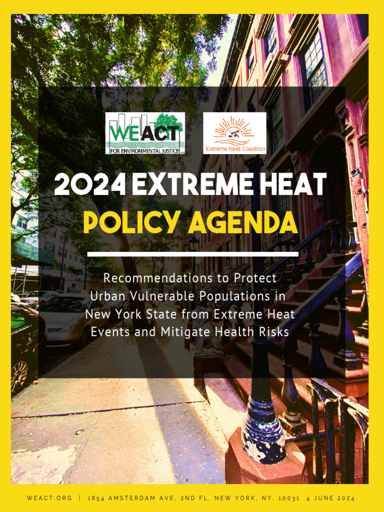 2024 NYC Extreme Heat Policy Agenda | PDF | Heat Wave | Poverty