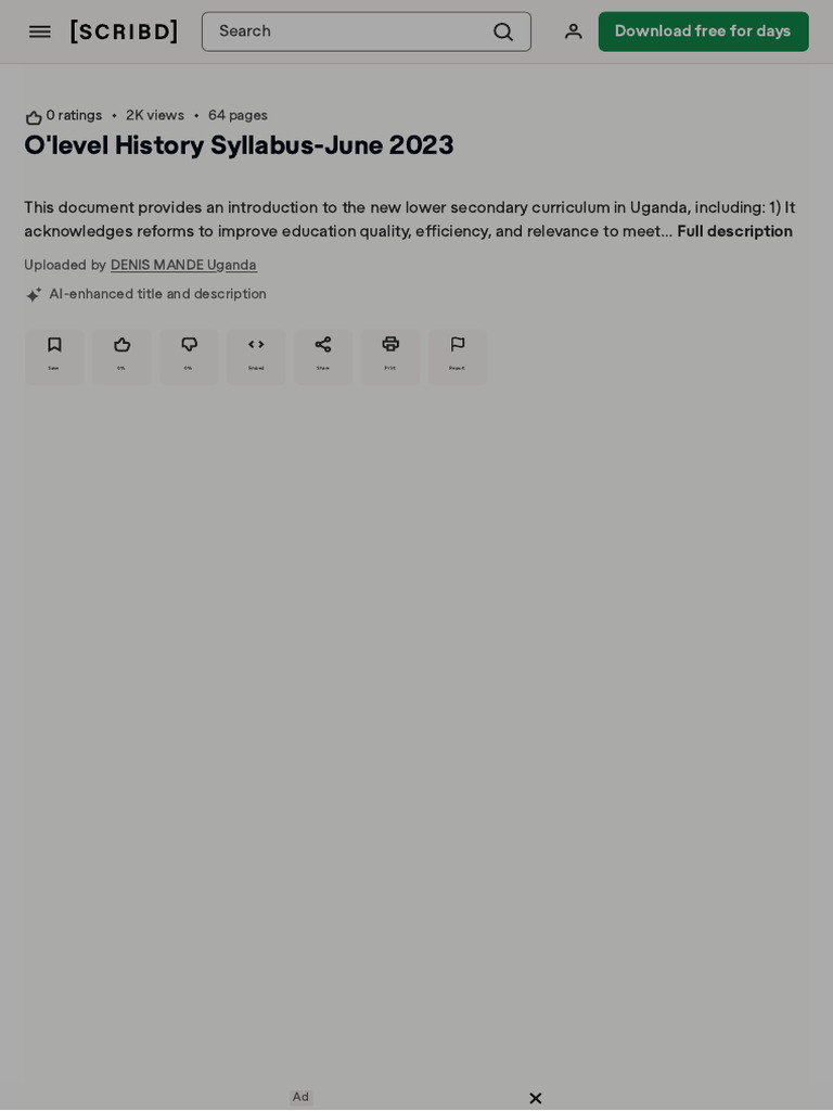 O'Level History Syllabus Overview | PDF | Scribd