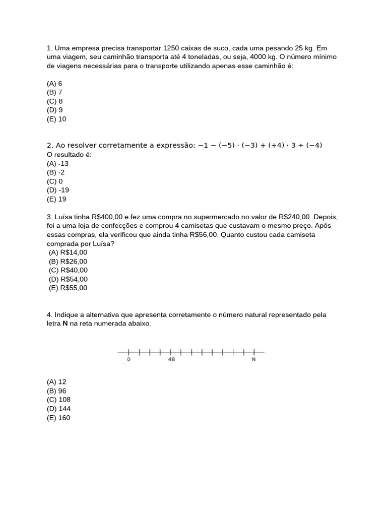 Prova 1 | PDF