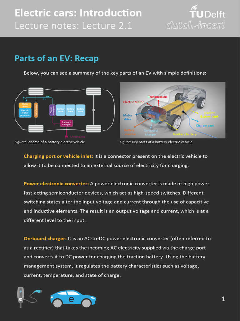 Lecture Notes L2.1 ECARS1x | PDF | Power Electronics | Electric Vehicle