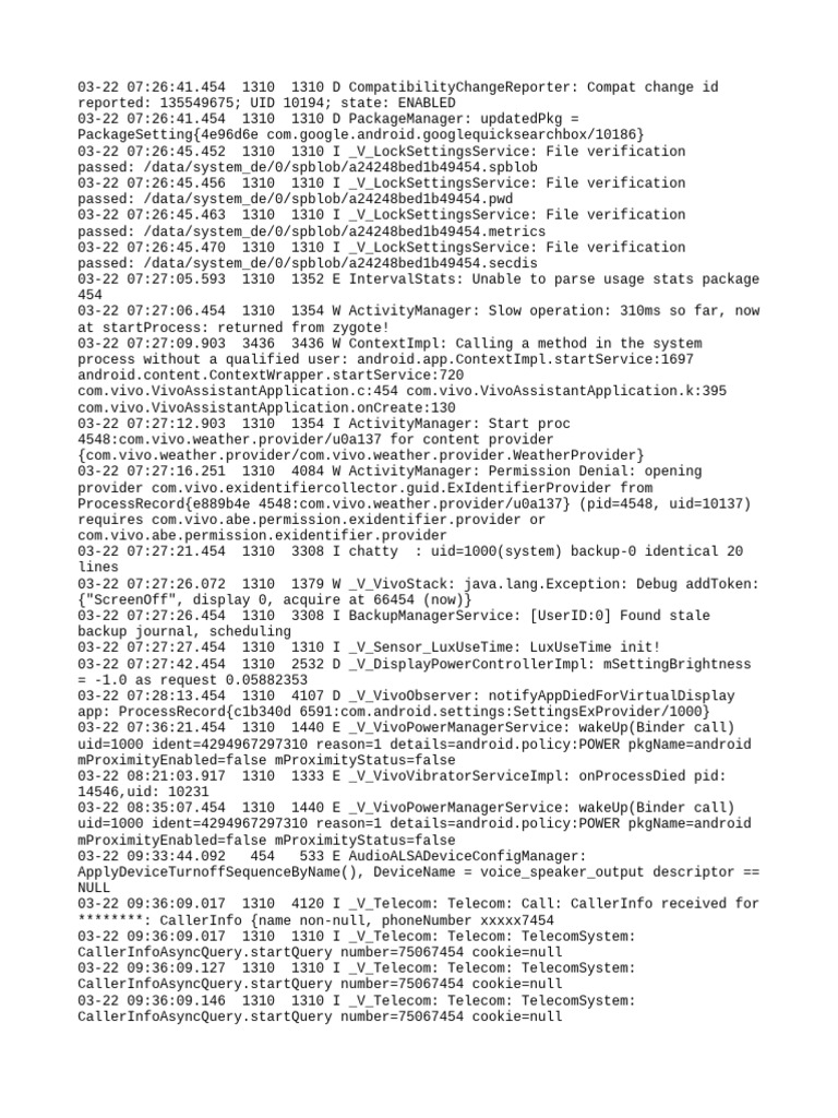 Android System Log Analysis | PDF | Computer Programming | Operating ...