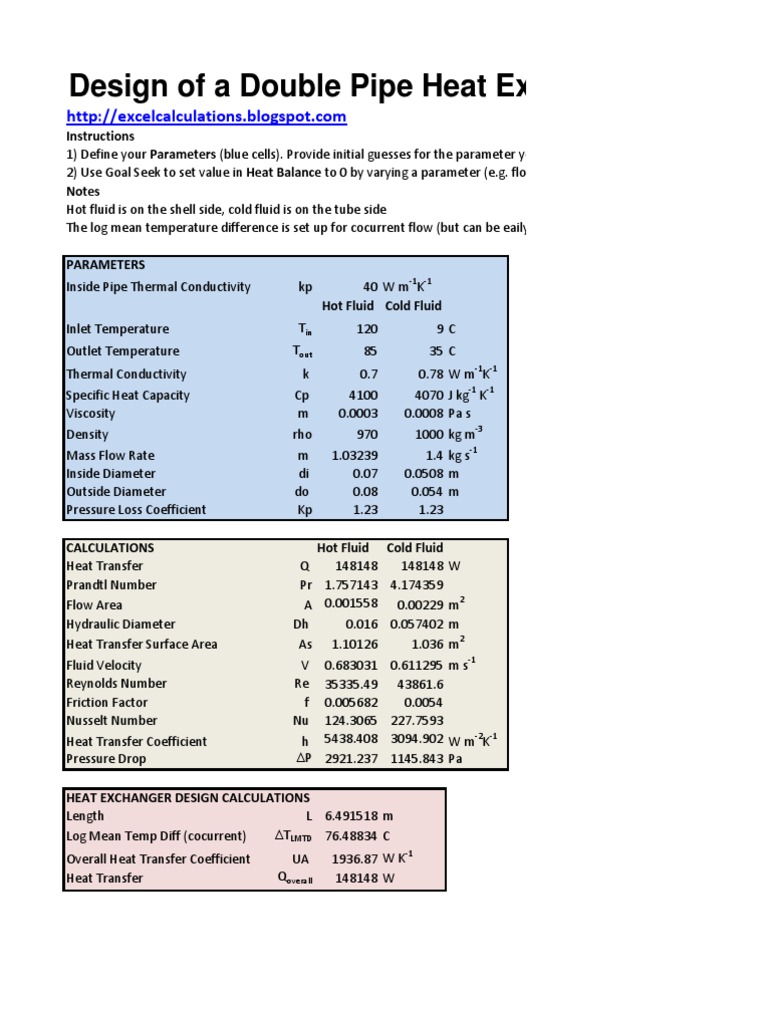 Double Pipe Heat Exchanger Design Guide | PDF | Science & Mathematics