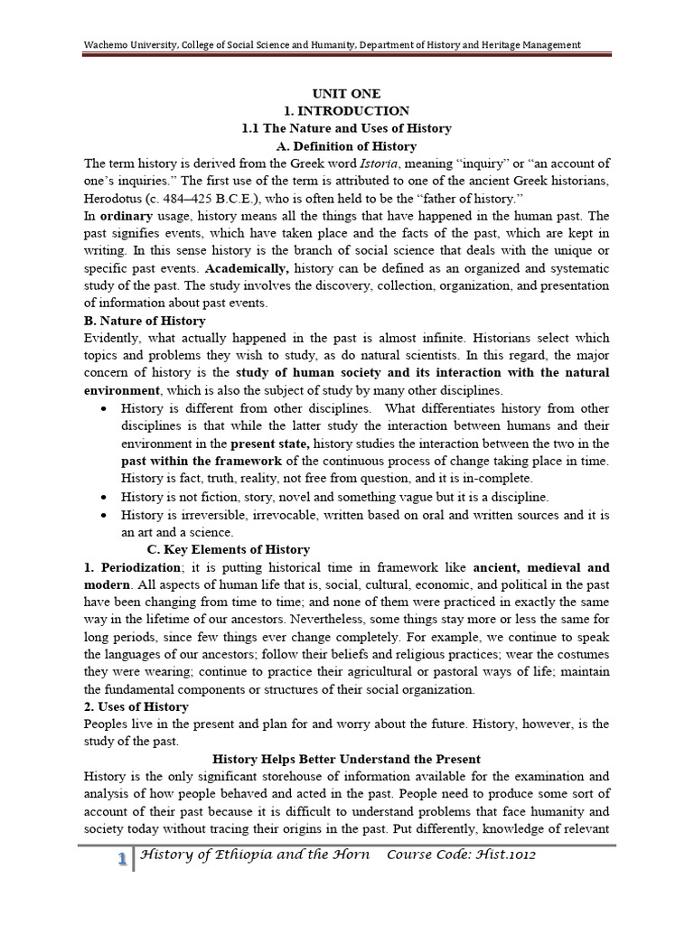 Understanding History: Key Concepts and Sources | PDF | Ethiopia ...